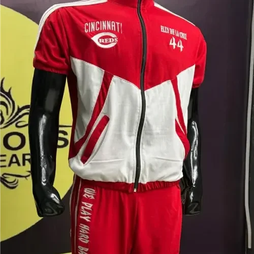 Premium Men's Athletic Tracksuit – Red/White